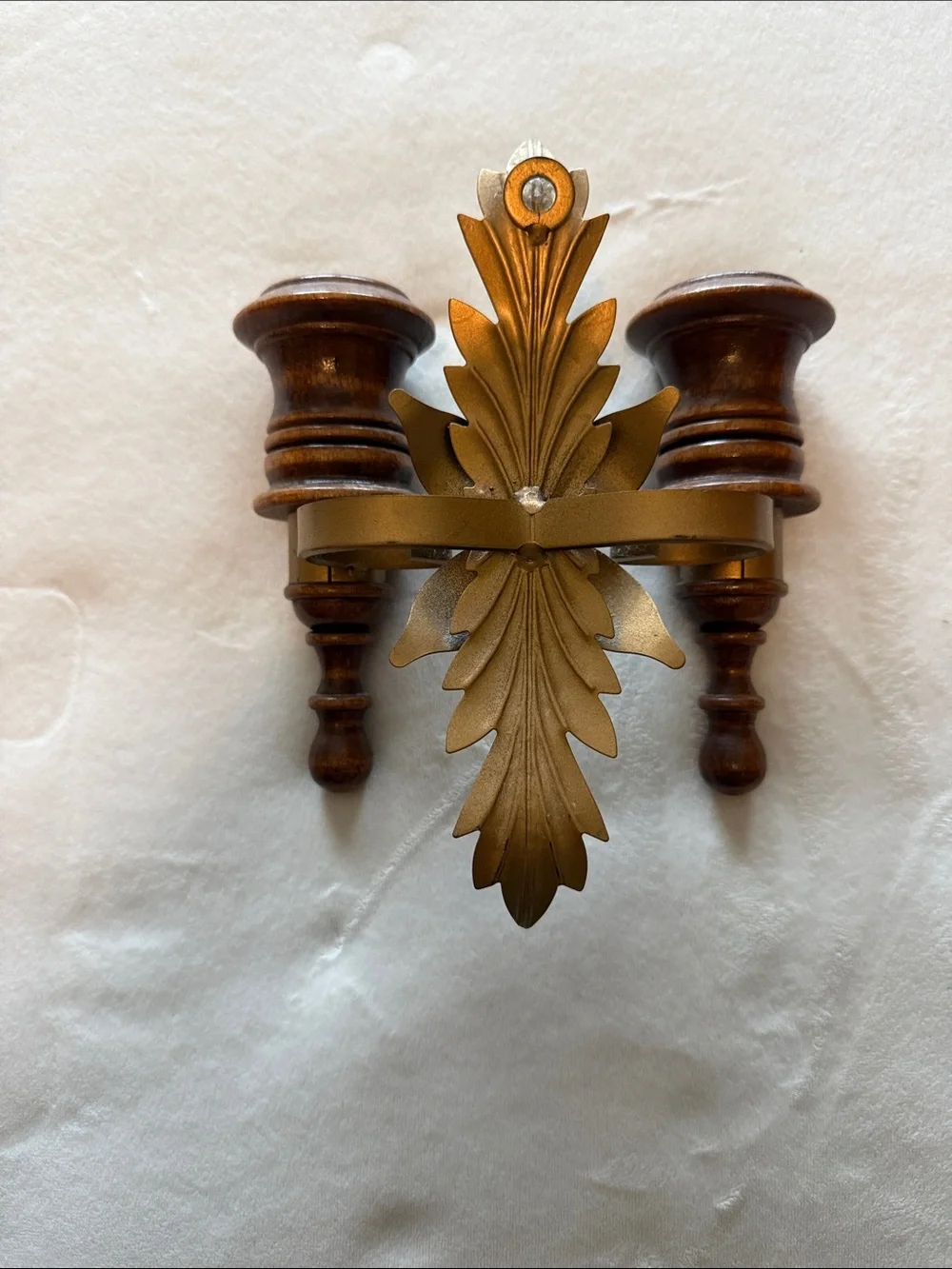 Vintage-Style Brown and Gold Wall Sconce - Home Wall Decor